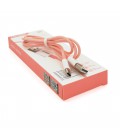 Кабель iKAKU KSC-723 GAOFEI smart charging cable for Type-C, Pink, довжина 1м, 2.4A, BOX