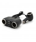 АЗУ розгалужувач Olesson 1630, 12V-3*12V+2*USB, Black, Blister