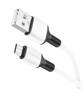 Кабель Borofone BX84, USB-Micro, 2.4A, довжина 1м, White, BOX