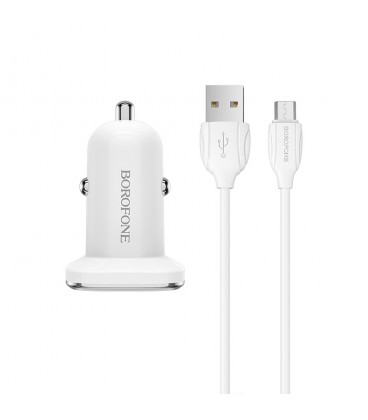 Набір BOROFONE BZ12A АЗУ 1xUSB+ кабель micro, 1м, White, Box