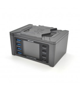 Зарядная станция с цифровой индикацией MECHANIC V-Power 8 Max, 4*QC3.0-5В3А,9В2A, 4*PD3.1-(5В/9В/12В/15В)3А,20В2,25A, 220V/115W.