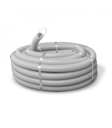 Гофротруба вулична D20 ПП, із протяжкою, із захистом від ультрафіолету, не підтримує горіння, (100м), колір сірий, ціна за бухту