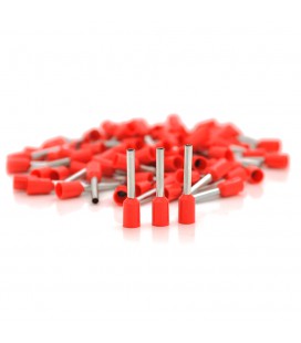 Кабельный наконечник VE7512, 0,75мм сечение зажимаемого кабеля, длина медной трубки 12мм, изоляция, 100шт в упаковке, цена за уп