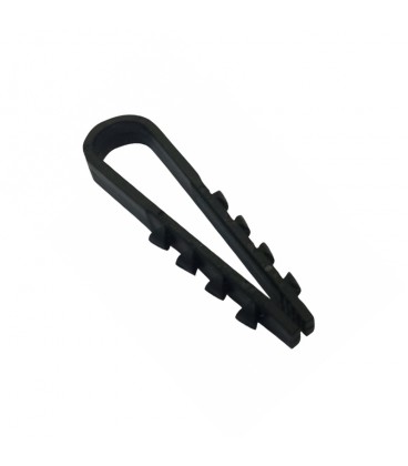 Затискач ялинка 10 mm для кругл. каб (100 шт) НЕЙЛОН, чорні
