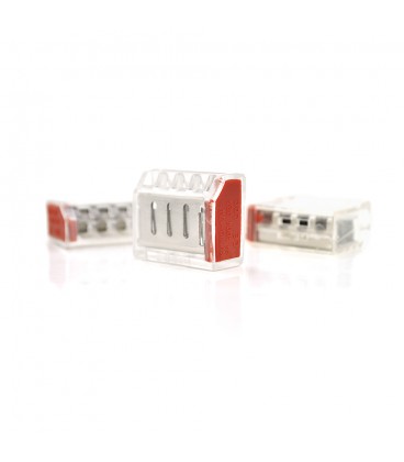 Самозатискна 4-провідна клема WAGO K773-174 для розподільчих коробок, 4-pin, прозоро-оранжева