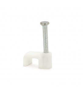 Скоби 4мм для кріплення кабелю (100 шт/уп) білі