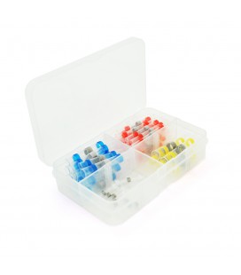 Набор термоусадочних гільз з припоєм Q50 Red 0.5-1.50mm² (23) Blue 1.50-2.50mm² (12)Yellow 4.00-6.00mm²  White(10)0.25-0.35mm² (