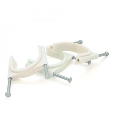 Скоби 40мм для кріплення кабелю (12 шт/уп) білі