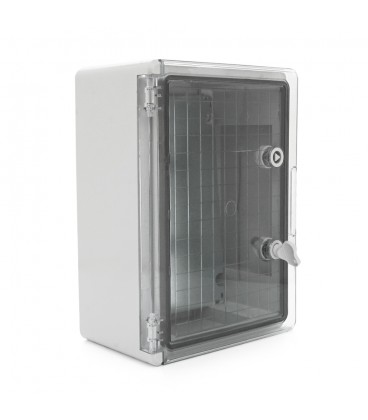 Бокс ударопрочный из ABS пластика с монтажной панелью 350х250х150, c прозрачной дверцей,IP65