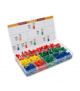 Набор клемм/наконечников 700шт(E2508y-100,E1008g-100,E1508b-100,E4009g-100,E1008g-100,E6012r-100.E7508r-100.E0508b-100)в боксе