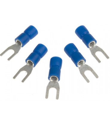 Клема тип "U" 0.7мм, SV3.5-6, провід 2.5-4.0, ізольована, максимальний струм 37А, під обтискача, латунь, 100 штук в упаковці, ці