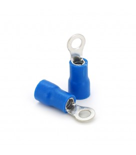 Клемма тип 'О' RV2-3.2, 0.5 мм, провод 1.5-2.5, изолированная, максимальный ток 27А, под обжимку, латунь, 100шт в упаковке, цена