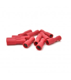 Роз'єм вібростійкий плоский повністю ізольований FDFD1.25-110, провід 0.5-1.5, максимальний струм 10А, під обтискача, латунь, 10