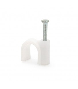 Скобы 10мм для крепления кабеля (100 шт/уп) белые