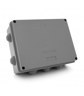 Коробка розподільна зовнішня PIPO Р80 200х155х80мм IP54 пластик (РР) 10 гермовводів сіра Q18