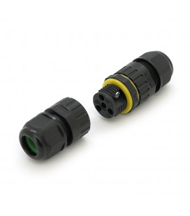 Кабельний з'єднувач EW-M16-2P, під кабель 3,5-7 мм, 2P, 17.5A, 450V, Black