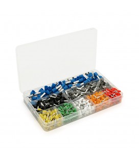 Набір клем/наконечників 800шт (O-100, R-100, W-100, G-100, Y-100, B-100, Bl-100, A-100) у боксі