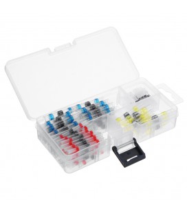 Набор термоусадочних гільз з припоєм Q100 Red 0.5-1.50mm² (35) Blue 1.50-2.50mm² (30)Yellow 4.00-6.00mm²  White(25)0.25-0.35mm² 