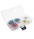 Набор термоусадочних гільз з припоєм Q100 Red 0.5-1.50mm² (35) Blue 1.50-2.50mm² (30)Yellow 4.00-6.00mm²  White(25)0.25-0.35mm² 