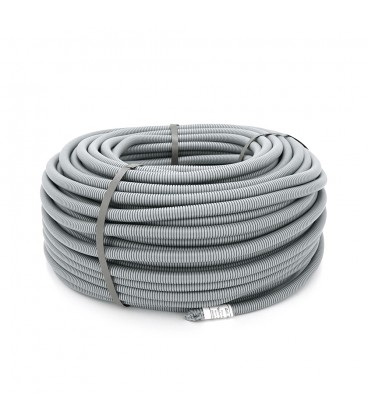 Гофротруба вулична D16 поліпропіленова, з протяжкою, 100метрів, колір сірий, ціна за бухту