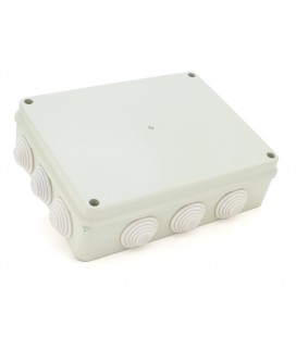 Коробка распределительная наружная PIPO Р110 255х200х80мм, IP55, пластик, (РР) 12 гермовводов, белая, Q11