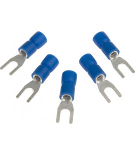 Клемма тип 'U' 0.5мм, провод 0.5-1.5, изолированная, максимальный ток 19А, под обжимку, латунь, 100 штук в упаковке, цена за упа