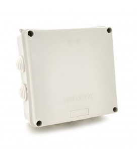Коробка розподільна зовнішня PIPO Р50 150х150х70мм IP54 пластик (РР) 8 гермовводів біла Q28