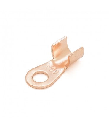 Клема тип "О" ОТ-40А 6.2мм, провід 4-10, неізольована, під пайку, 100шт в упаковці, ціна за штуку