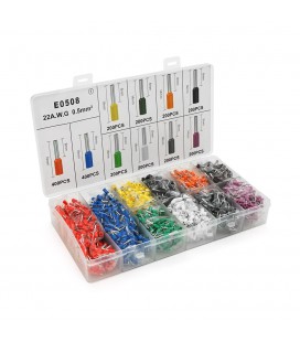 Набір клем/наконечників 2400шт VE0508 (R-400, B-400, Y-200, Bl-200, O-200, Br-200, G-200, W-200, Gr-200, V-200) у боксі