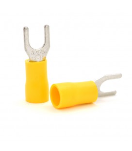 Клемма тип 'U' 0.7мм, SV5.5-5, провод 4.0-6.0, изолированная, максимальный ток 48А, под обжимку, латунь, 100 штук в упаковке, це