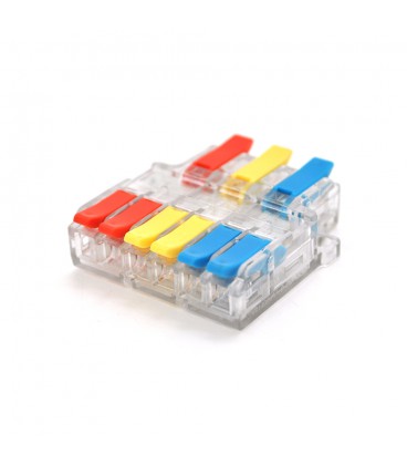 Клеммная колодка с нажимными зажимами 3х6-провода LT-636 для распределительных коробок, 450V/32A, прозрачная