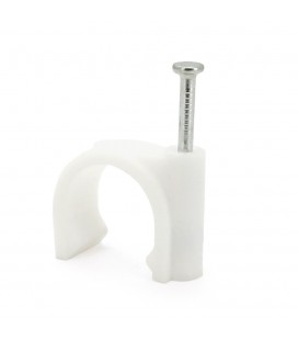 Скобы 22мм для крепления кабеля (100 шт/уп) белые