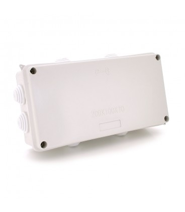Коробка распределительная наружная PIPO Р60 200х100х70мм, IP54, пластик, (РР) 8 гермовводов, белая, Q24
