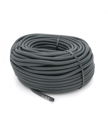 Гофротруба вулична D32 поліпропіленова, з протяжкою, 50метрів, колір сірий, ціна за бухту