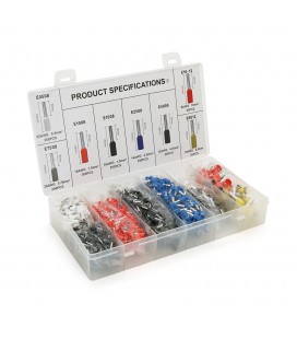 Набір клем/наконечників 1300шт (E0508-200 E2508-250, E1008-300, E1508-250, E4009-50, E7508-200, E1012-25, E6012-25) у боксі