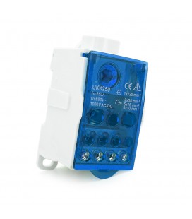 Параллельный разветвитель-сплиттер проводов UKK250, 11 выходов (латунь) 2х35мм²+5х16мм²+4х10мм², вход 1х120мм², AC/DC 1000V, 250