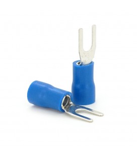 Клемма тип 'U' 0.5мм, SV2-3.2, провод 1.5-2.5, изолированная, максимальный ток 27А, под обжимку, латунь, 100 штук в упаковке, це