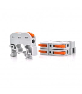 Клеммная колодка с нажимными зажимами 1-проводная WAGO K121 на DIN - рейку, 1-pin, проходная, серая