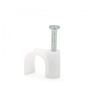 Скоби 9мм для кріплення кабелю (100 шт/уп) білі