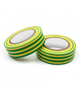 Ізолента APRO 0,14 мм * 17 мм * 20 м (жовто-зелена), діапазон робочих температур: від - 10 ° С до + 80 ° С, висока якість! 10 шт