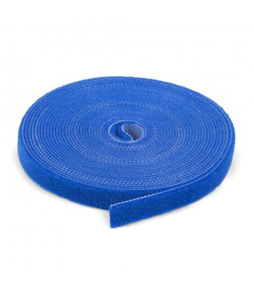 Стяжки на липучке ширина 10мм, рулон 45м, синие, цена за рулон