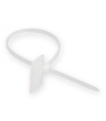 Стяжки нейлон з маркером 4х150mm білі (250 шт) висока якість, діапазон робочих температур: від -35С до +85С