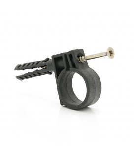 Обойма з ударним шурупом для гофри/труби чорне 20-22мм (пач. 50шт. ціна за пачку)