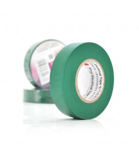 Ізолента 3M 0,13мм * 18мм * 10м (зелена), діапазон робочих температур: від - 10 ° С до + 80 ° С, висока якість !!!, 10 штук в уп