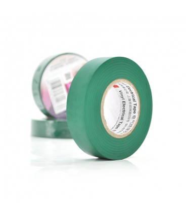 Ізолента 3M 0,13мм * 18мм * 10м (зелена), діапазон робочих температур: від - 10 ° С до + 80 ° С, висока якість !!!, 10 штук в уп