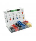Набір клем/наконечників 1200шт(E0508w-200 E2508b-250,E1008r-200,E1508bl-250,E4009gr-50,E7508gr-200,E6012y-25. E1012r-25)у боксі