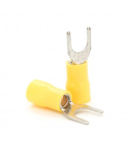 Клемма тип 'U' 0.7мм, SV5.5-6, провод 4.0-6.0, изолированная, максимальный ток 48А, под обжимку, латунь, 100 штук в упаковке, це
