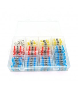 Набор термоусадочних гільз з припоєм Q200 Red 0.5-1.50mm² (50) Blue 1.50-2.50mm² (100)Yellow 4.00-6.00mm²  (10)White0.25-0.35mm²