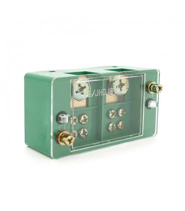 Паралельний розгалужувач-спліттер проводів FJ6/JHD-2-4, 1фаза-2вхід М8, 4 виходи(латунь)1,5-35х1,5-16мм2, AC600V,60А, -55°С~125°