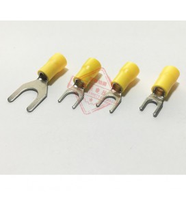 Клемма тип 'U' 0.7мм, SV5.5-8, провод 4.0-6.0, изолированная, максимальный ток 48А, под обжимку, латунь, 100 штук в упаковке, це